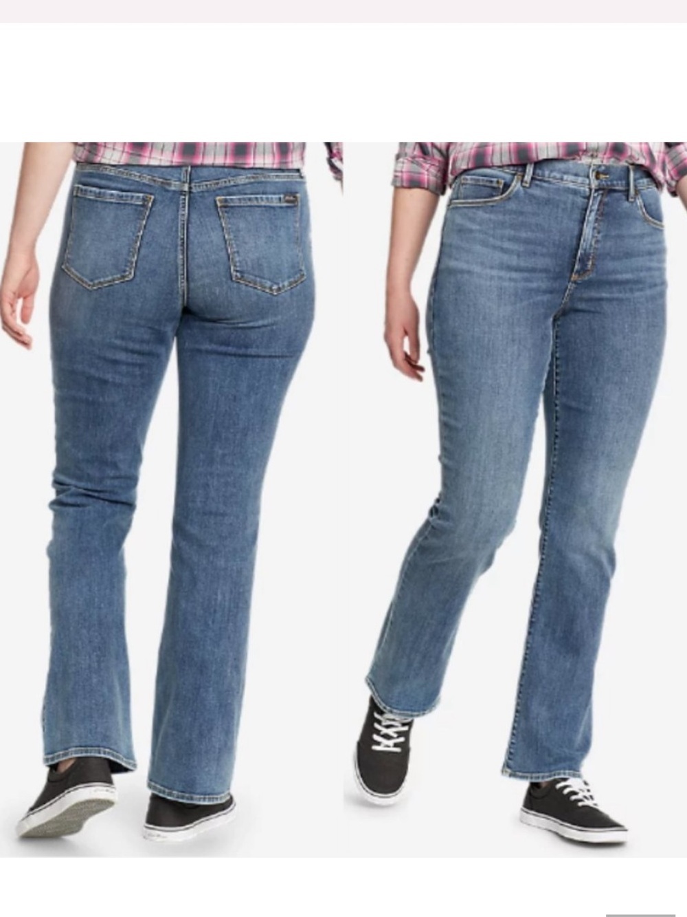 Eddie Bauer high rise curvy boot cut jeans stretch cotton blend denim 10 - Picture 2 of 9